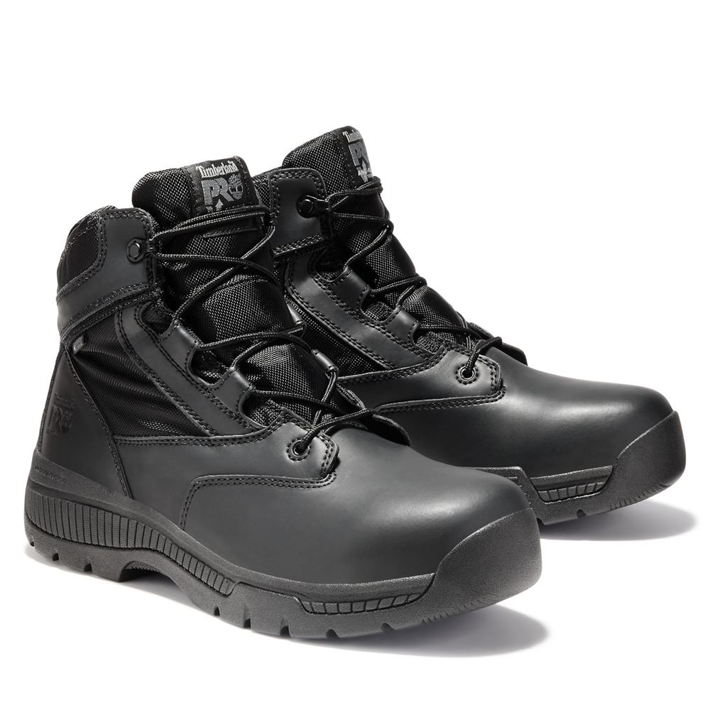 Botas Pro Timberland Argentina Hombre - Pro Valor™ Duty 6\" Soft Toe - Negras - TYIHRS-016